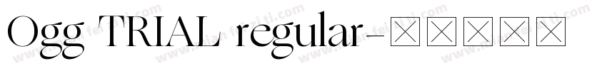 Ogg TRIAL regular字体转换
